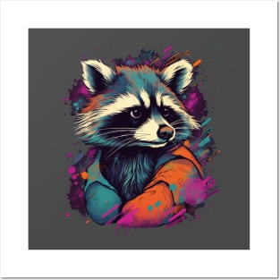 cute raccoon Posters and Art